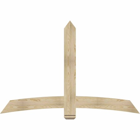 Ekena Millwork Bellingham Rough Sawn Timber Gable Bracket, Douglas Fir, 72"W x 48"H x 2"D x 6"F, 16/12 Pitch GBW072X48X0206BEL00RDF